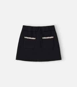 Moncler Enfant Moncler Enfant Embroidered cotton skirt