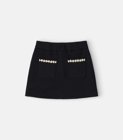 Moncler Enfant Moncler Enfant Embroidered cotton skirt