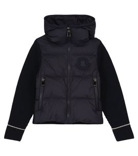 Moncler Enfant Moncler Enfant Knit-sleeve down jacket