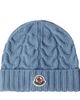 Moncler Enfant Moncler Enfant Logo cable-knit virgin wool beanie - 1