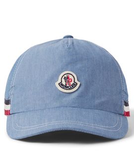 Moncler Enfant Moncler Enfant Logo cotton-blend denim baseball cap