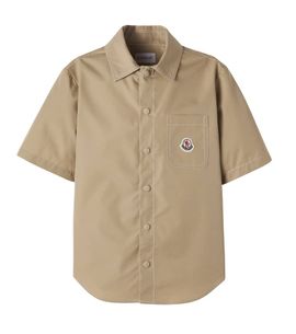 Moncler Enfant Moncler Enfant Logo cotton-blend poplin shirt