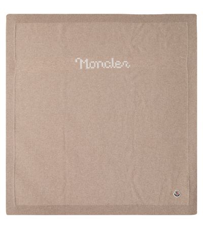 Moncler Enfant Moncler Enfant Logo wool and cashmere blanket