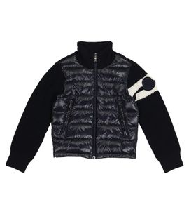 Moncler Enfant Moncler Enfant Quilted down and wool-blend cardigan