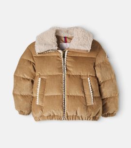 Moncler Enfant Moncler Enfant Teddy-trimmed cotton corduroy down jacket