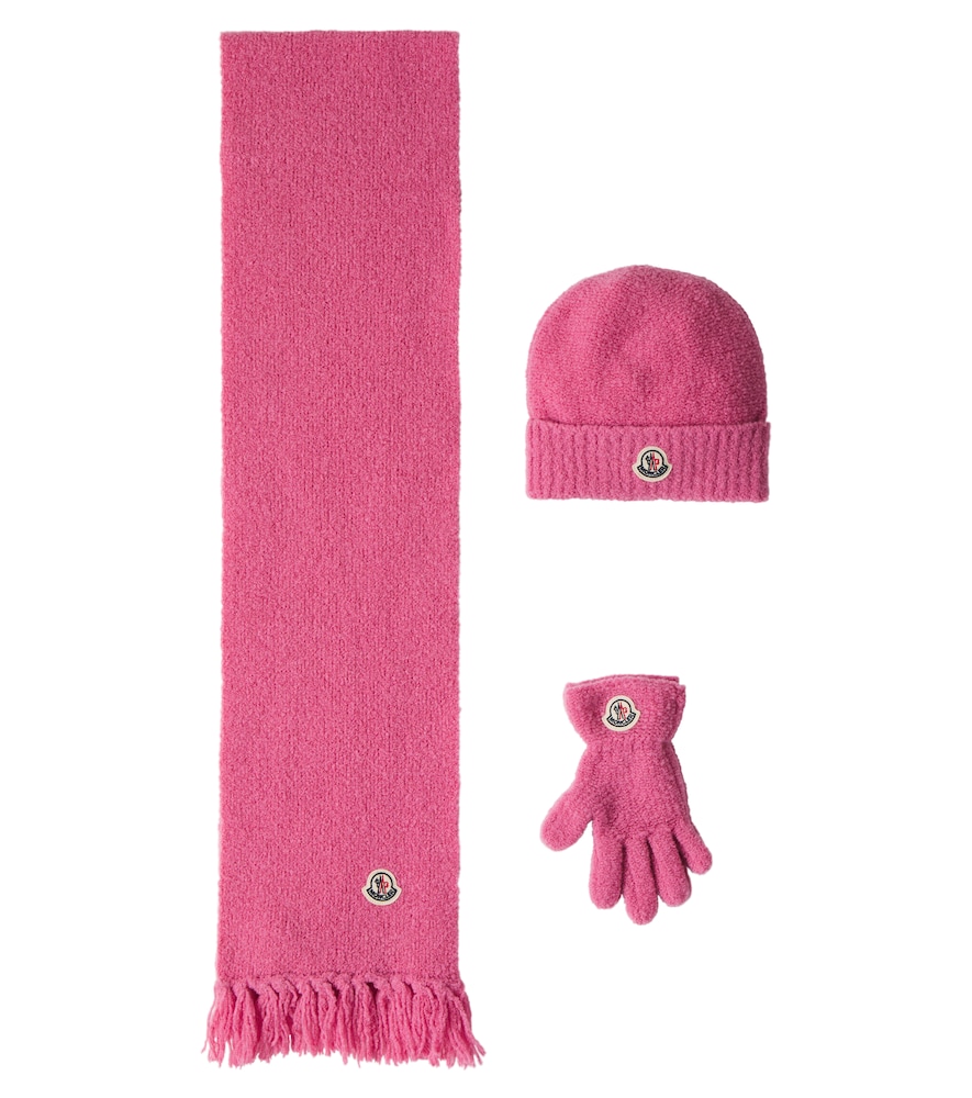 MONCLER ピンク ウールヘアバンド Moncler Enfant Accessories