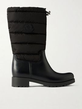 MONCLER Ginette quilted nylon and rubber rain boots