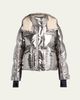 Moncler Grenoble Calaque Metallic Hooded Down Ski Jacket - 1