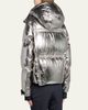 Moncler Grenoble Calaque Metallic Hooded Down Ski Jacket - 3