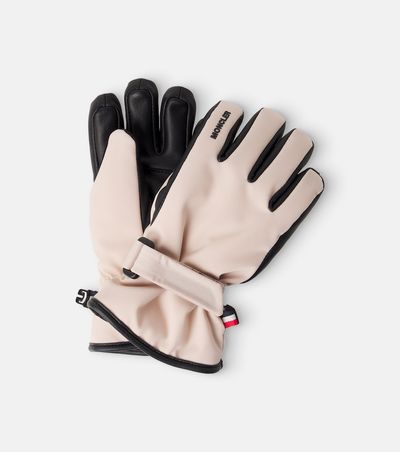 Moncler Grenoble Enfant Moncler Grenoble Enfant Leather-trimmed ski gloves