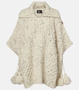 Moncler Grenoble Moncler Grenoble Aran wool poncho