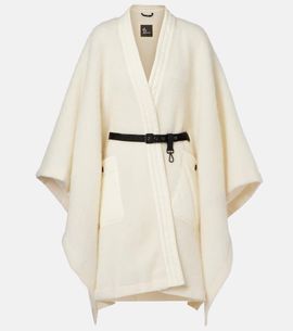 Moncler Grenoble Moncler Grenoble Belted mohair, alpaca, wool-blend cape