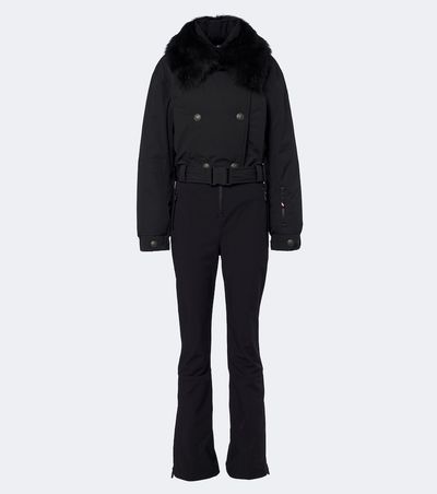 Moncler Grenoble Moncler Grenoble Belted shearling-trimmed ski suit
