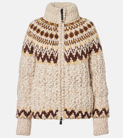 Moncler Grenoble Moncler Grenoble Girose jacquard wool-blend down cardigan