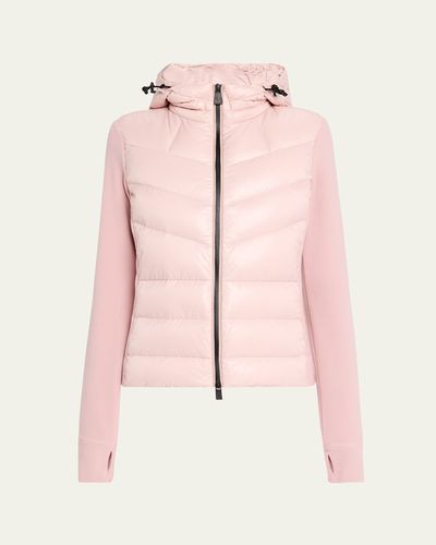 Moncler Grenoble Puffer Polar Fleece Zip-Up Cardigan