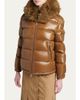Moncler Hypolais Short Down Jacket with Faux Fur - 4