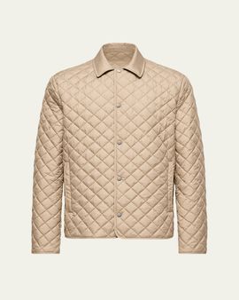 Moncler Men's Avrelie Diamond Quilted Padded Shirt Jacket