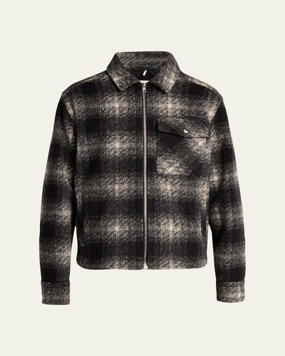 Moncler Men's Buffalo Check Full-Zip Shirt Jacket