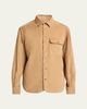 Moncler Men's Cotton-Leather Shirt Jacket - 1