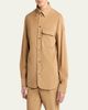 Moncler Men's Cotton-Leather Shirt Jacket - 4