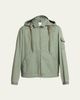 Moncler Men's Cotton Full-Zip Hooded Jacket - 1