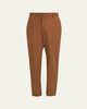 Moncler Men's Cotton Leather-Trim Straight Leg Trousers - 1