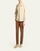 Moncler Men's Cotton Leather-Trim Straight Leg Trousers - 2