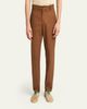 Moncler Men's Cotton Leather-Trim Straight Leg Trousers - 4