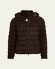 Moncler Men's Edit Suede Down Puffer Jacket - 1