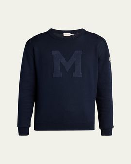 Moncler Men's Logo Drop Shoulder Sweatshirt