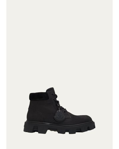 Moncler Men's Peak City Leather Ankle Boots