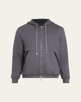 Moncler Men's Reversible Fleece Zip Hoodie