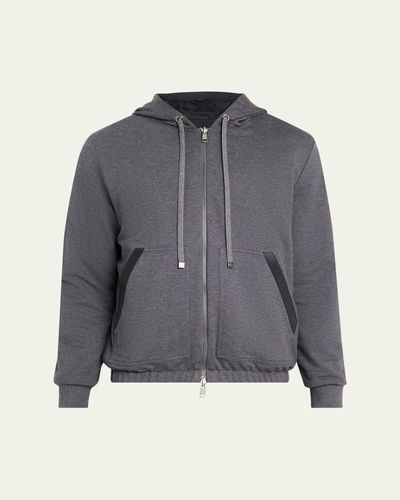Moncler Men's Reversible Fleece Zip Hoodie