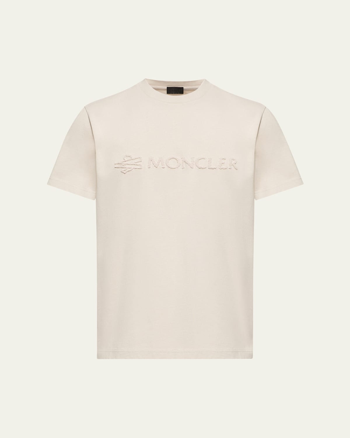 Moncler Men's Terry-Effect Logo Cotton Jersey Crewneck T-Shirt