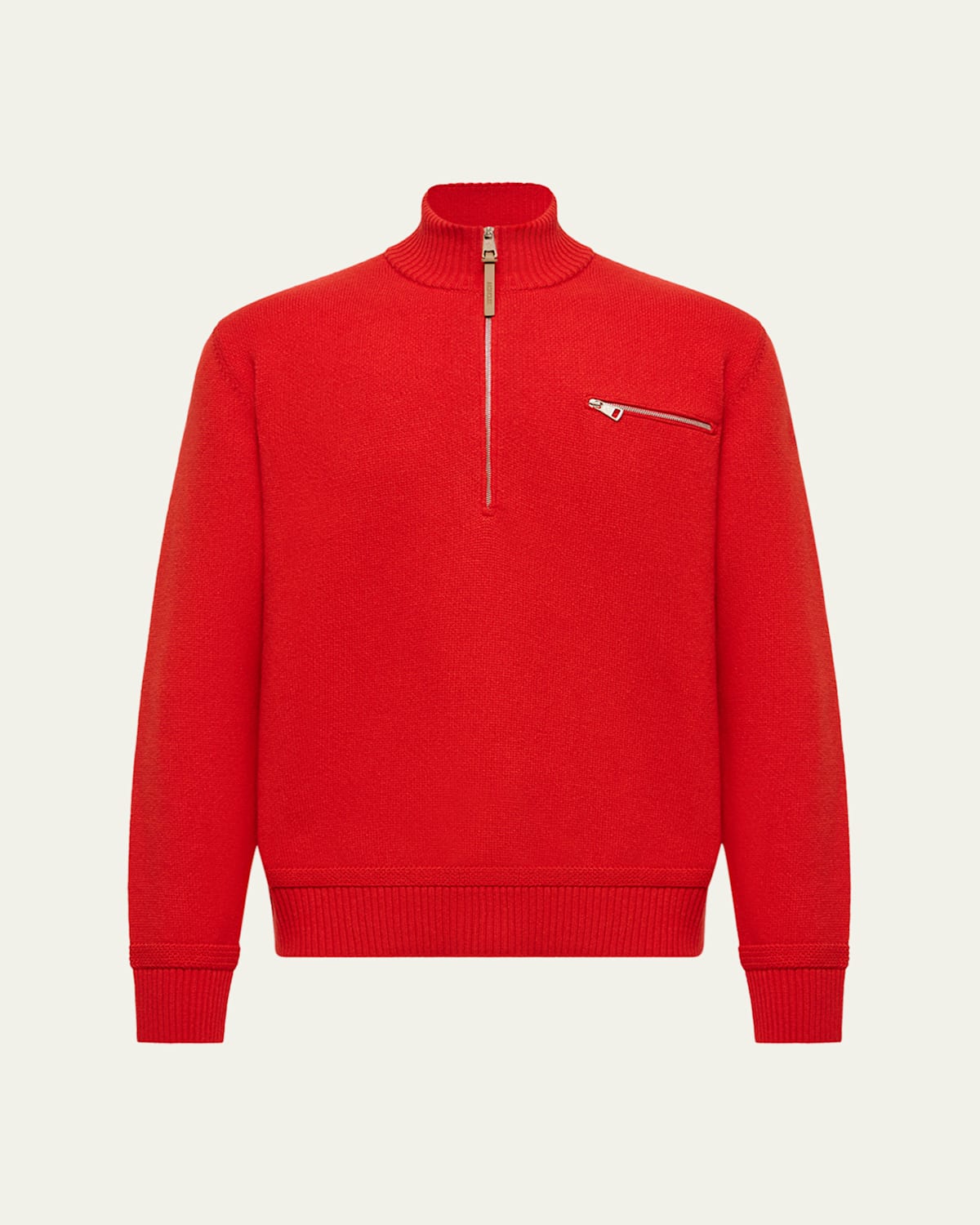 Moncler Men's Wool/Cashmere Knit Half-Zip Sweater