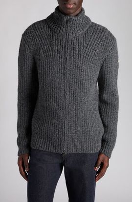 Moncler Moncler Alpaca Blend Full Zip Cardigan