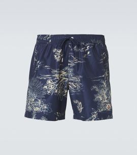 Moncler Moncler Archivio floral swim trunks