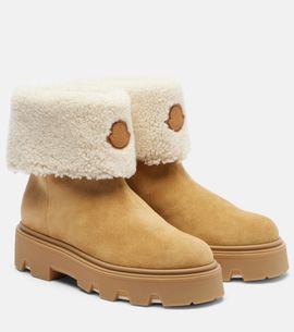 Moncler Moncler Aurea shearling-lined suede ankle boots