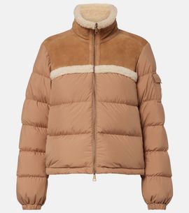 Moncler Moncler Aurore shearling-trimmed down jacket