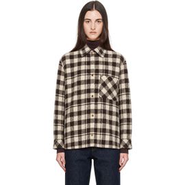 Moncler Moncler Beige & Brown Check Wool Shirt