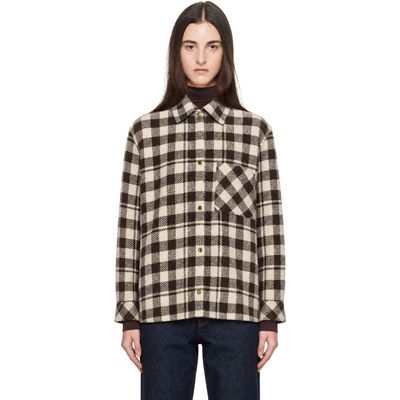 Moncler Moncler Beige & Brown Check Wool Shirt