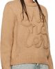 Moncler Moncler Beige Embroidered Logo Cotton Sweater - 2