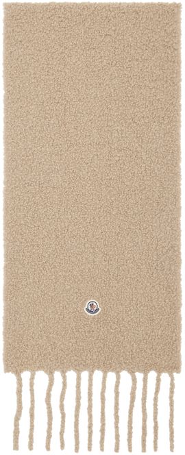 Moncler Moncler Beige Fringed Scarf