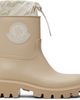Moncler Moncler Beige Kickstream Rain Boots - 1