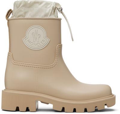 Moncler Moncler Beige Kickstream Rain Boots