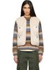 Moncler Moncler Beige Mimosas Braided Trim Teddy Down Vest - 1