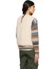 Moncler Moncler Beige Mimosas Braided Trim Teddy Down Vest - 3