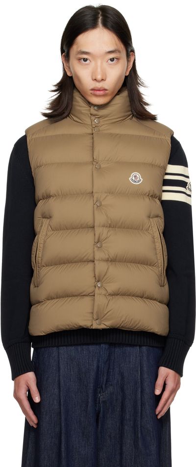Moncler Moncler Beige Tibb Down Vest