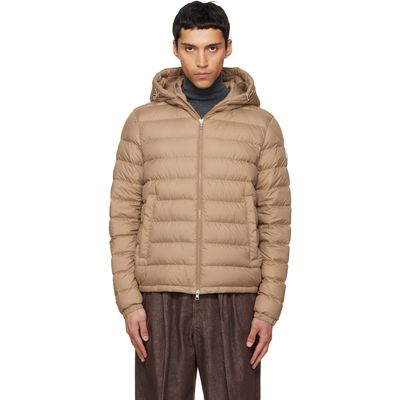 Moncler Moncler Beige Vermeille Hooded Short Down Jacket