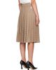 Moncler Moncler Beige Viscose & Wool Stretch Microcheck Midi Skirt - 3